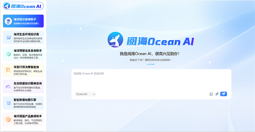 阅海 OceanAI 系统界面